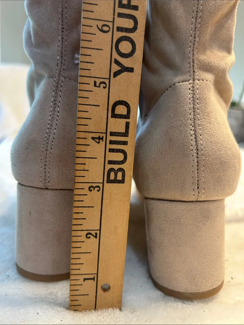 a new day Tan Over-the-Knee Pointed Toe Suede Boots